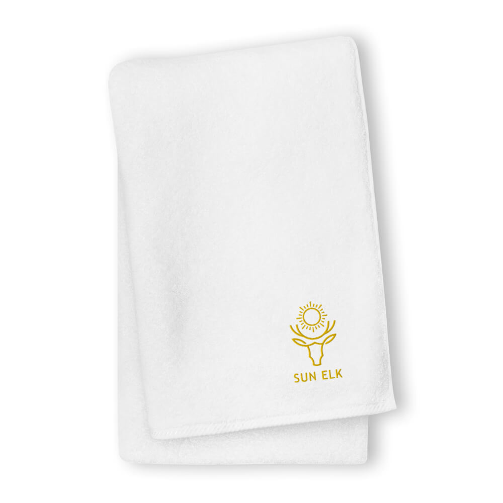 Sun Elk Embroidered Turkish Bath Towels