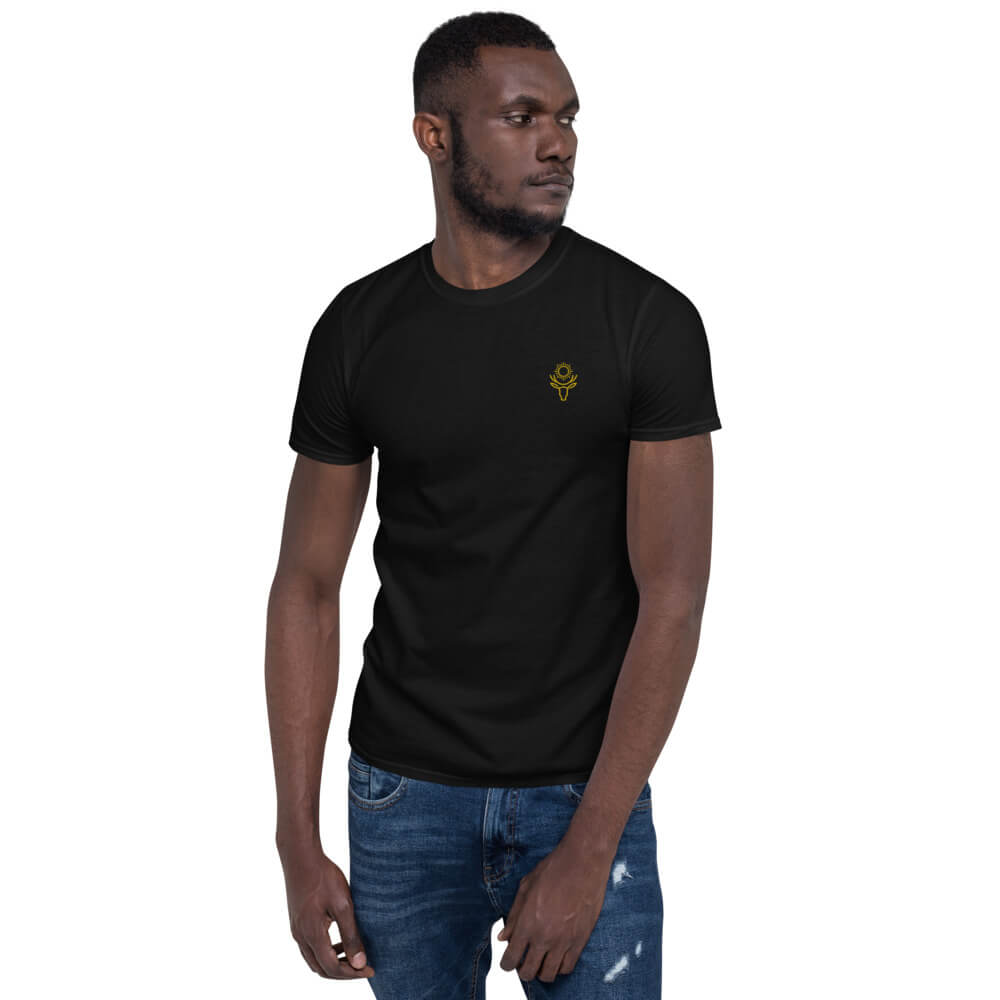 Sun Elk Embroidered Softstyle T-Shirt