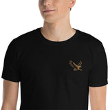 Flying Golden Eagle Embroidered Softstyle T-Shirt