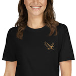 Flying Golden Eagle Embroidered Softstyle T-Shirt