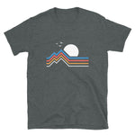 Sun & Birds Retro Mountain Softstyle T-Shirt