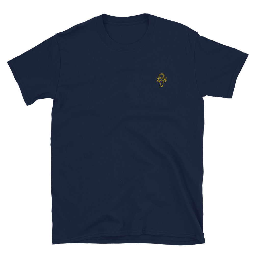 Sun Elk Embroidered Softstyle T-Shirt