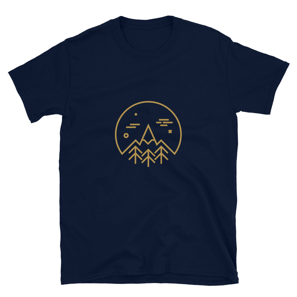 Minimalist Mountain & Trees Softstyle T-Shirt