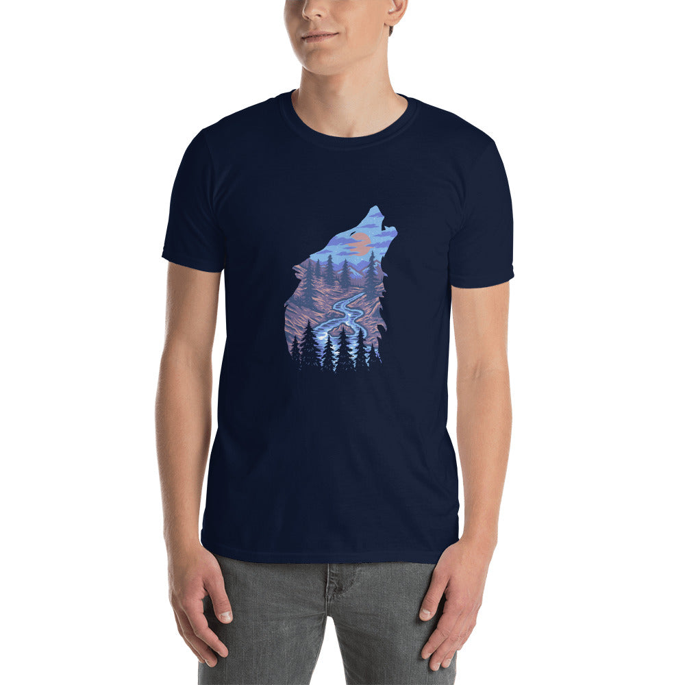 Howling Wolf & Forest Softstyle T-Shirt