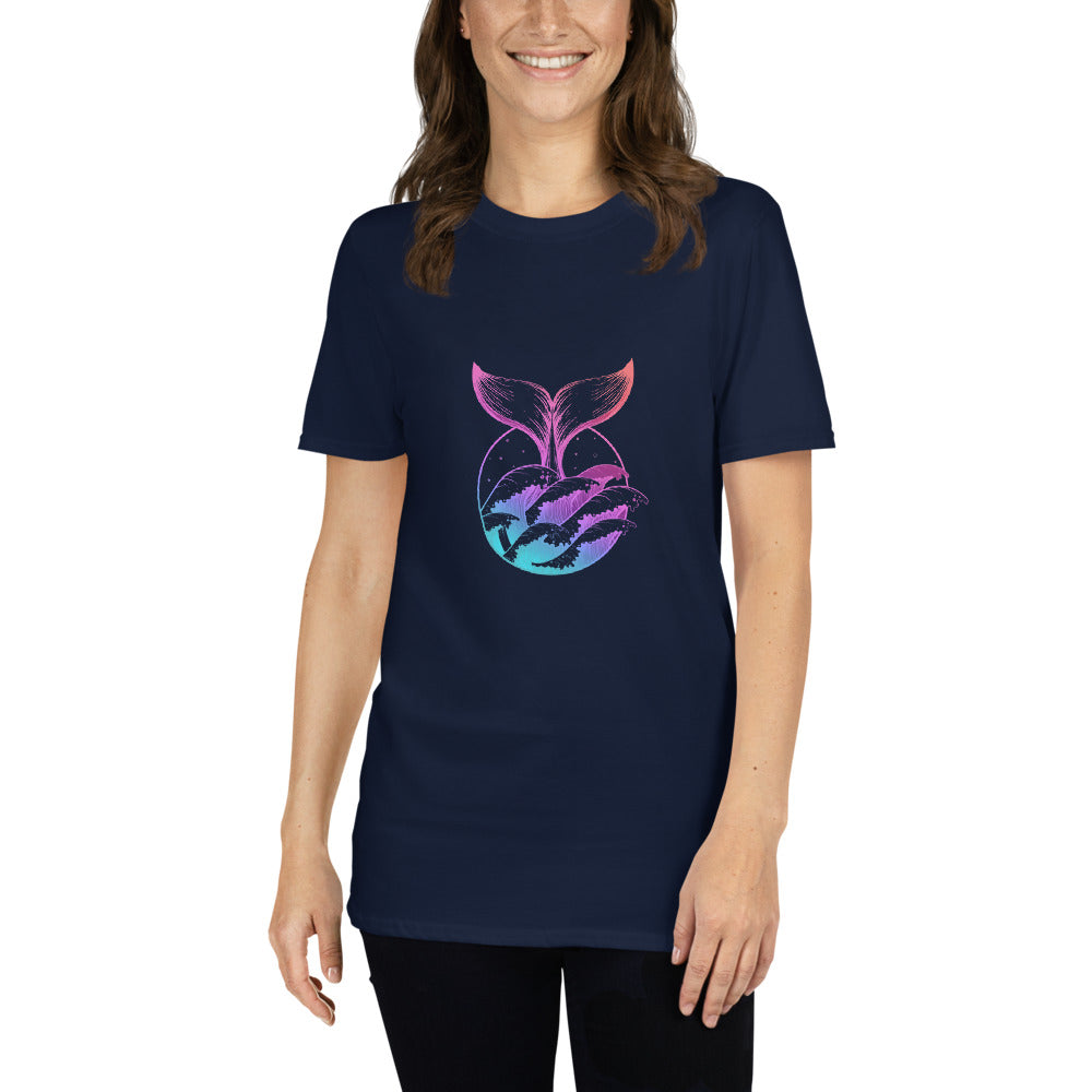 Psychedelic Whale Softstyle Softstyle T-Shirt