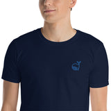 Cute Whale Embroidered Softstyle T-Shirt