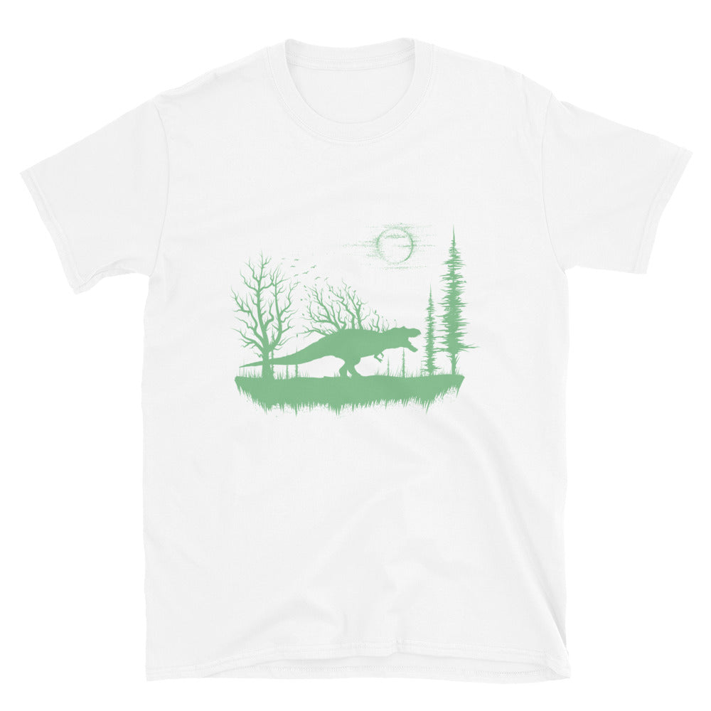 T-Rex Dinosaur & Forest Softstyle T-Shirt