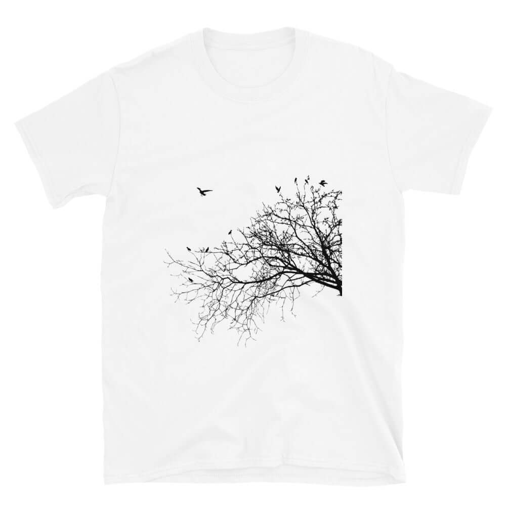 Birds & Wispy Tree Nature Softstyle T-Shirt
