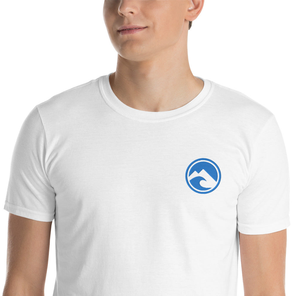 Ocean Wave & Mountain Embroidered Softstyle T-Shirt