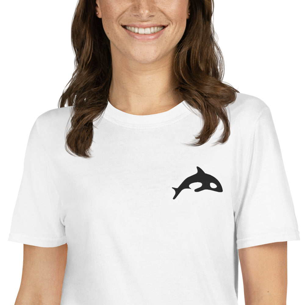 Killer Whale Embroidered Softstyle T-Shirt