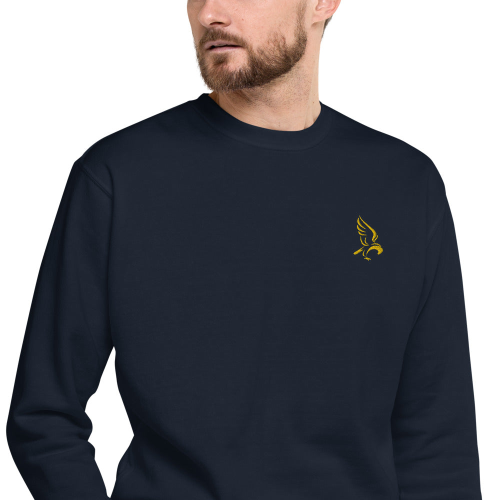 Golden Eagle Embroidered Fleece Sweater
