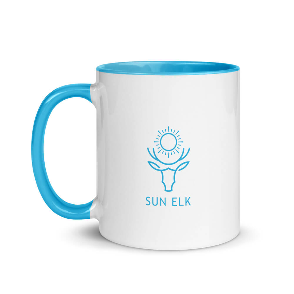 Sun Elk Blue Mug, 11oz