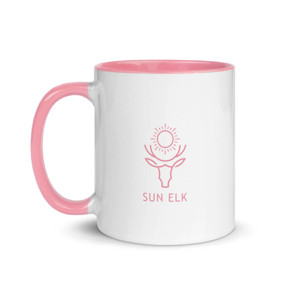 Sun Elk Pink Mug, 11oz