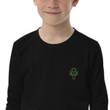 Sun Elk Embroidered Kid's Long Sleeve T-Shirt